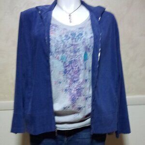 LOVELY JACKET SIZE L  BLUE WITH A HENT OF PURPLE  LYNNS CUSTOMS 🛃